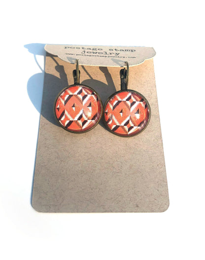 1986 USA Stamp - Navajo Art - Postage Stamp Earrings