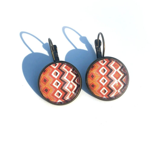 1986 USA Stamp - Navajo Art - Postage Stamp Earrings
