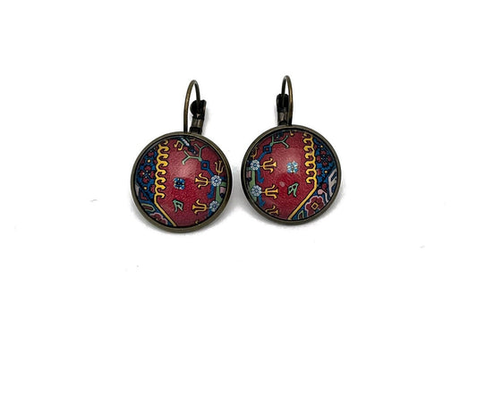 1968 Algerian Stamp - Postage Stamp Earrings