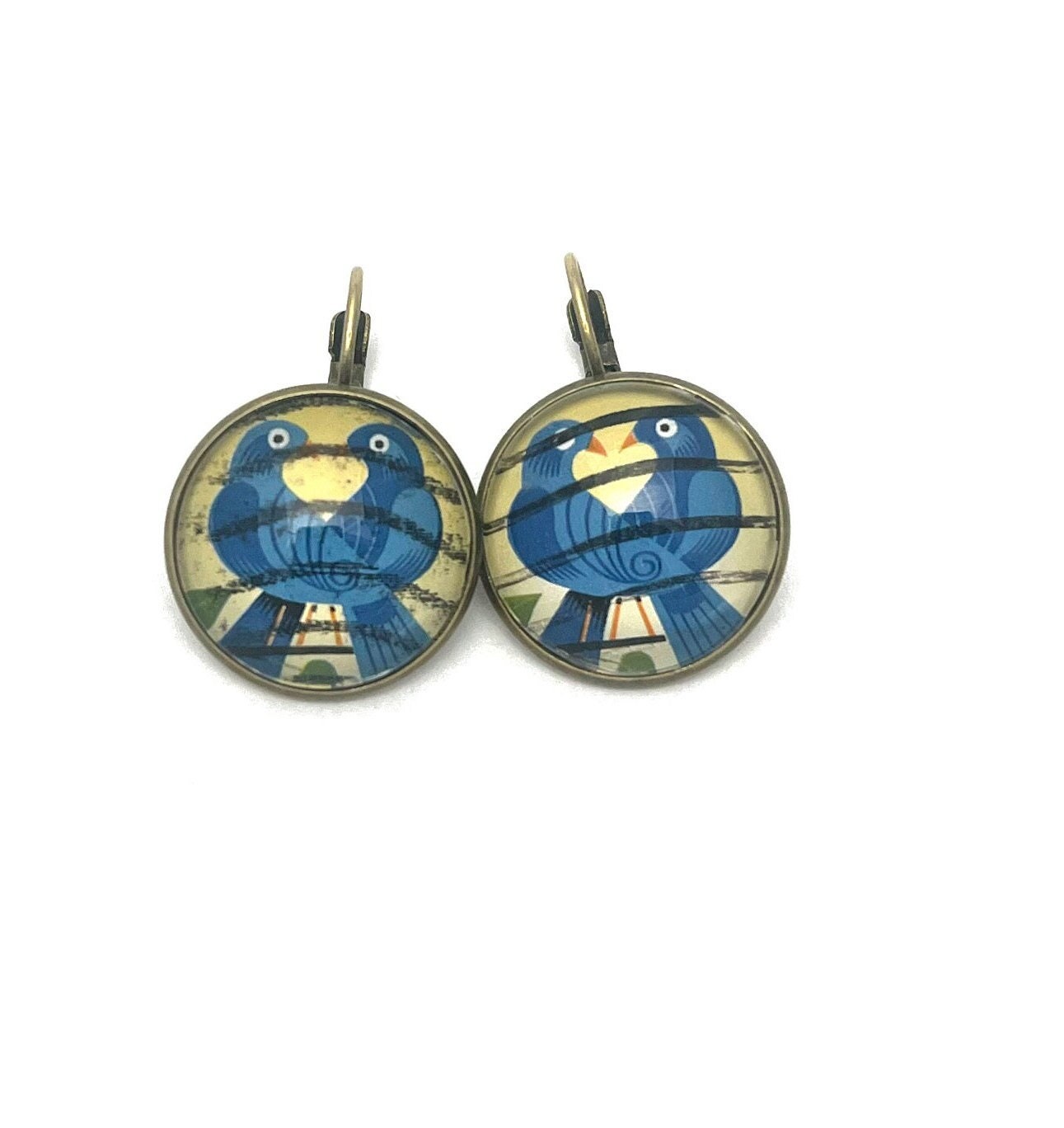 2006 Love Birds - USA Stamp - Postage Stamp Earrings