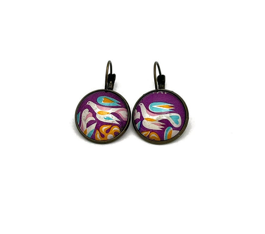 1971 Folk Bird -Bulgaria Stamp - Postage Stamp Earrings