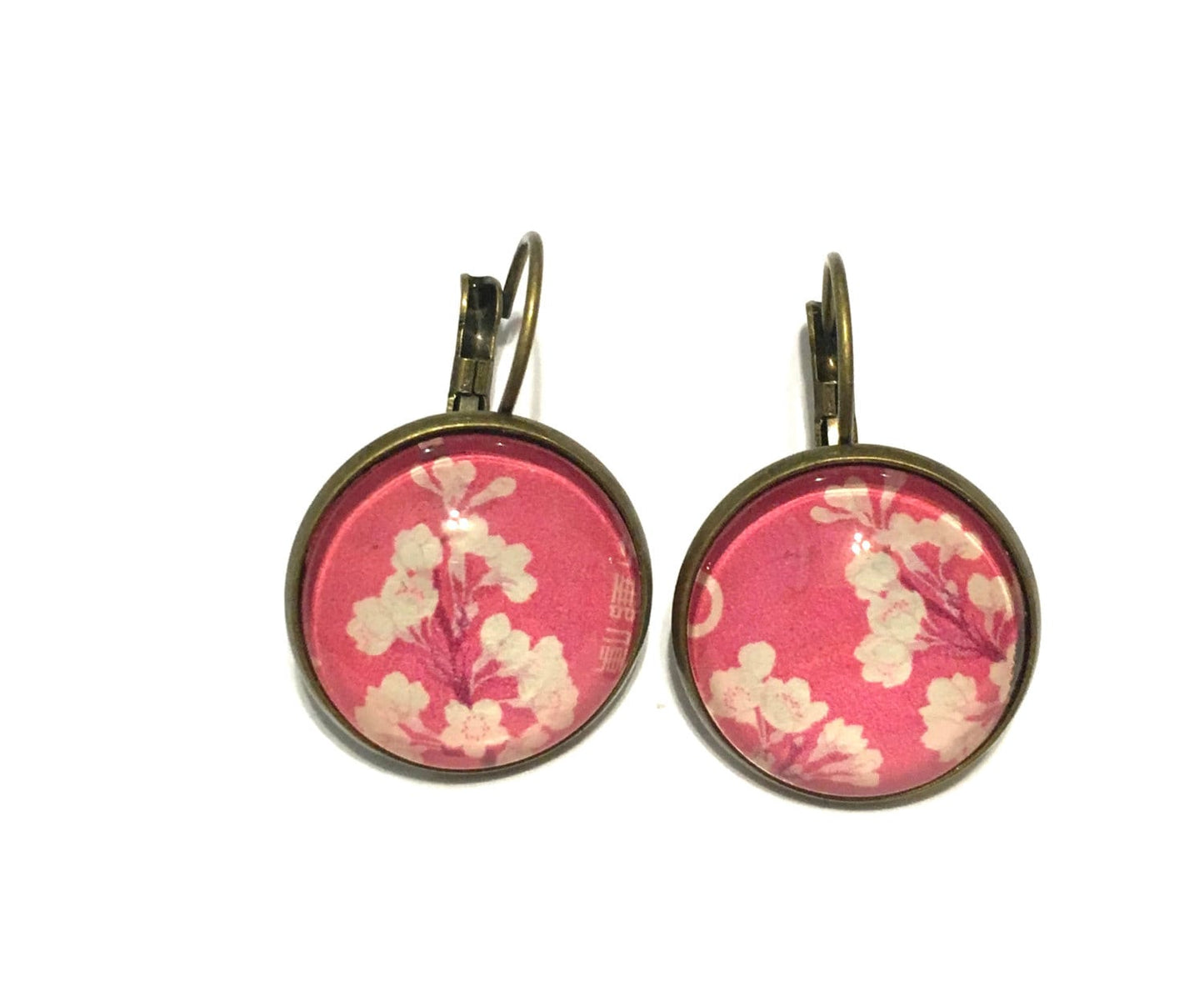 1962 - Cherry Blossoms - Japanese Stamp- Postage Stamp Earrings